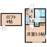 相鉄本線/西横浜駅 徒歩12分 2階 築4年 1Kの間取り