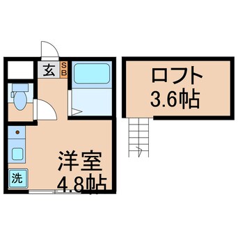 間取図 東海道本線（首都圏）/横浜駅 徒歩18分 1階 築6年