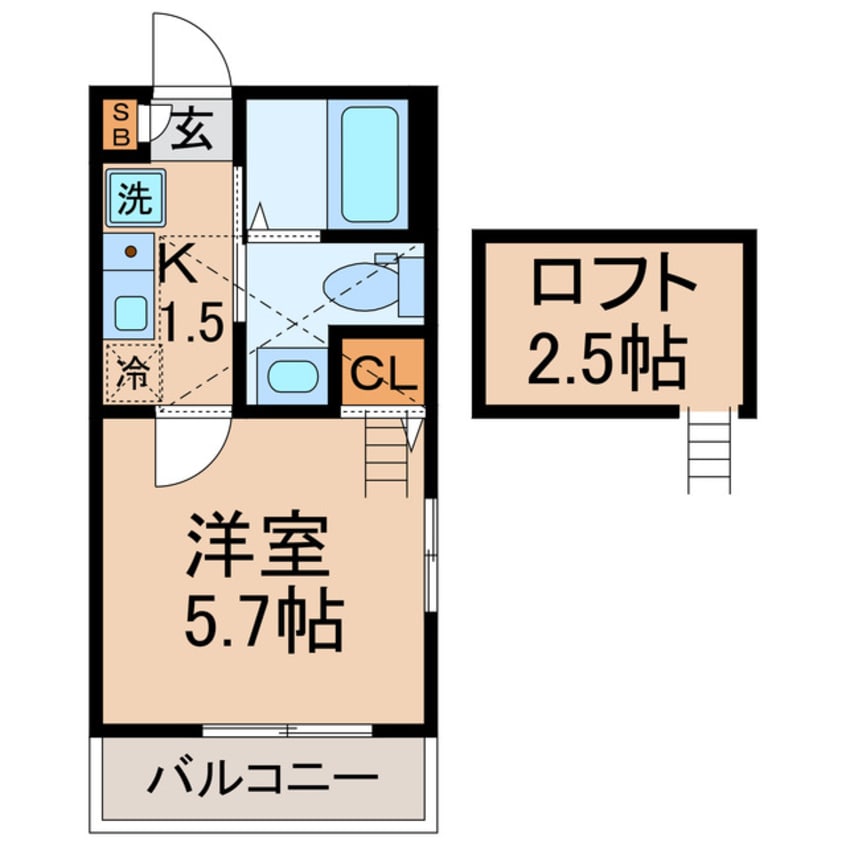 間取図 横須賀線/保土ケ谷駅 徒歩10分 2階 築7年