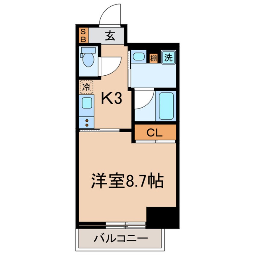 間取図 横須賀線/保土ケ谷駅 徒歩3分 7階 築1年