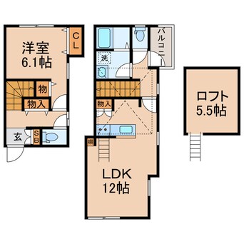 間取図 横須賀線/保土ケ谷駅 徒歩13分 1-2階 築3年