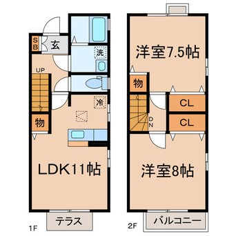 間取図 横浜市営地下鉄ブルーライン/三ツ沢上町駅 徒歩15分 1-2階 築17年