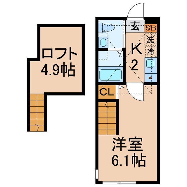 間取り図 相鉄本線/西横浜駅 徒歩15分 2階 築5年