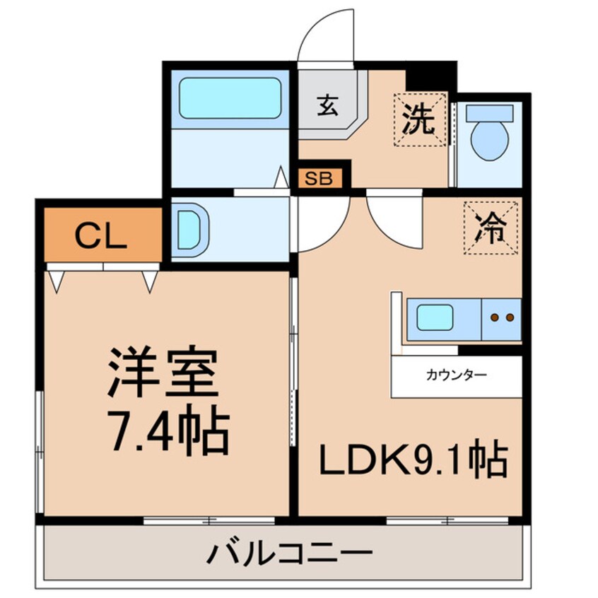 間取図 横浜市営地下鉄ブルーライン/三ツ沢下町駅 徒歩10分 2階 1年未満