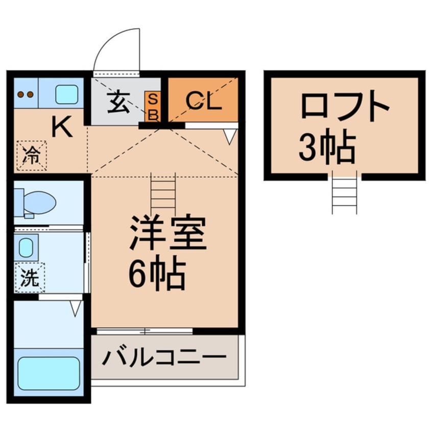間取図 横須賀線/保土ケ谷駅 徒歩5分 2階 築2年