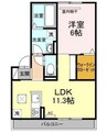 プレメゾン　シュクル 1LDKの間取り