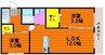 フロイデⅠ 2LDKの間取り
