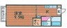 シャンティーブルー 1Kの間取り