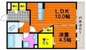 Coral Reef M 1LDKの間取り