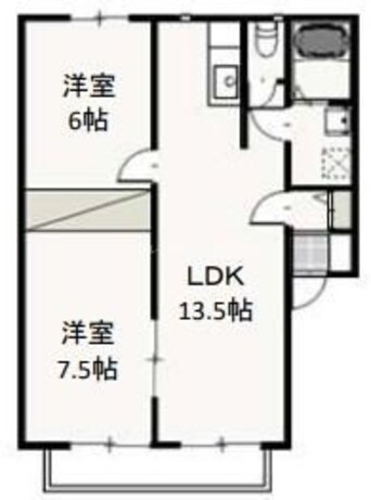 間取図 ピュアローズ　A