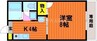 サンライズコーポ 1Kの間取り