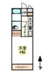 コラール 1Kの間取り