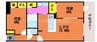 アルファスマート西川緑道公園 2LDKの間取り