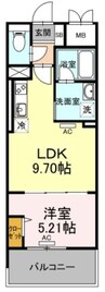 TWIN TOWERS Selina 1LDKの間取り