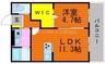 コンフォール 1LDKの間取り