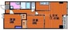 山陽マンション 2LDKの間取り