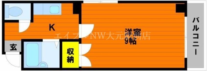 間取図 ビッグバーンズマンション清輝橋