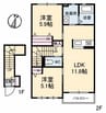 シャーメゾン　プレミアス 2LDKの間取り