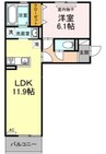 ソフィヤ　コンフォール 1LDKの間取り