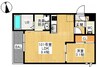 GRANDTIC CUBE 西市 1LDKの間取り