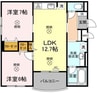 Shallow Garden　B棟 2LDKの間取り