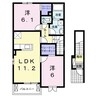 ラメールＢ 2LDKの間取り