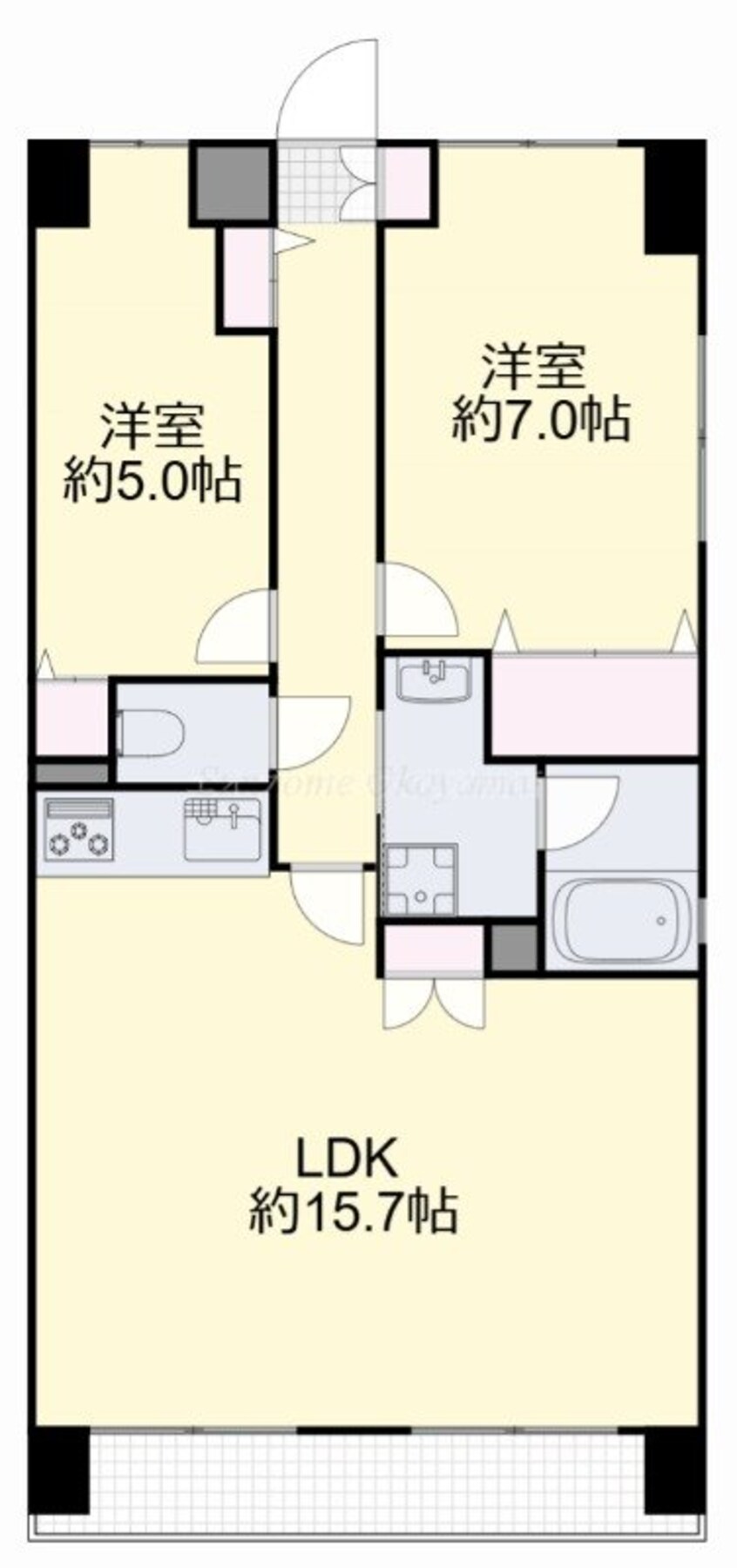 間取図 ル・サンク西市