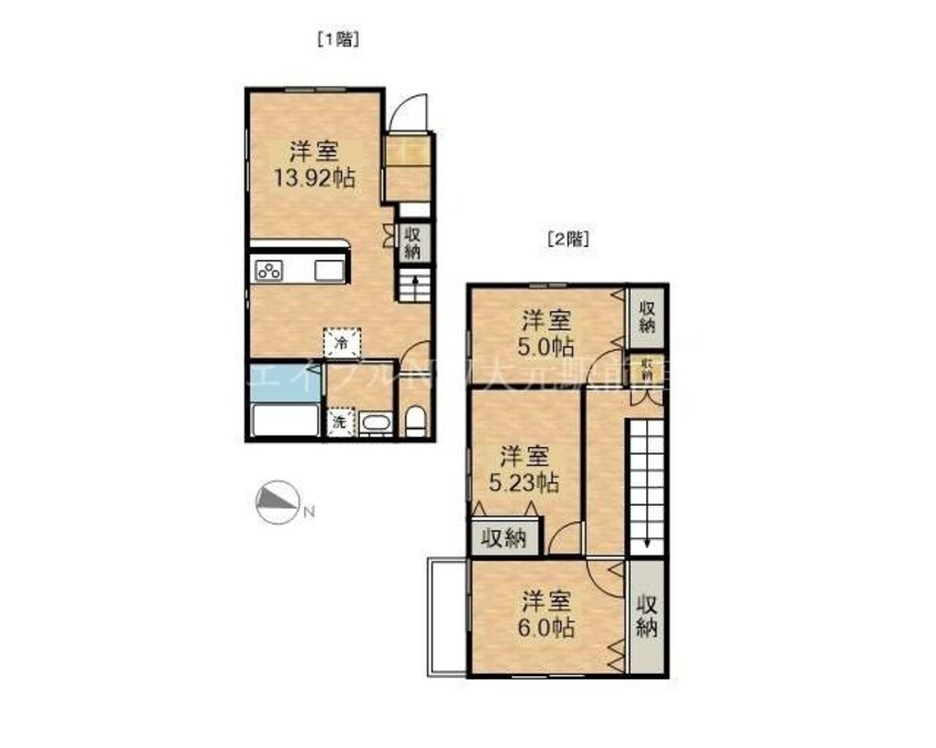 間取図 プランドール伊福町