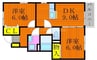 エスペランサ大芳 2DKの間取り