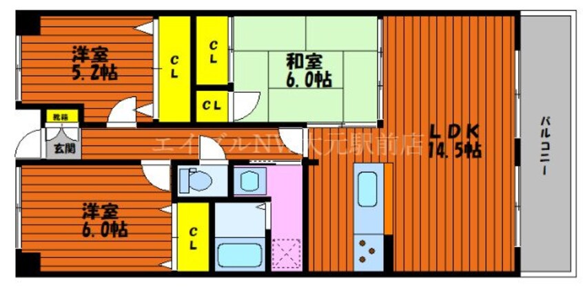 間取図 スカイパレス高柳