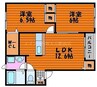 サンフラワーＣ 2LDKの間取り