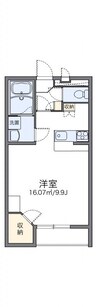 レオパレスパル北方Ⅱ 1Kの間取り