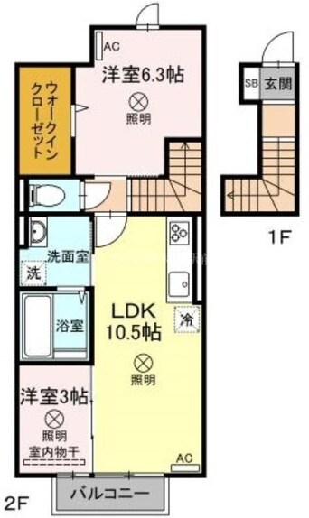 間取図 クレールＢ棟