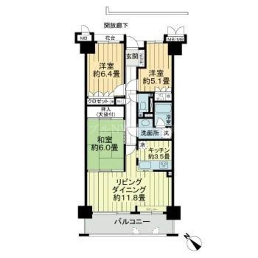 間取図 サーパスシティ大供
