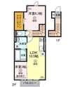 クレールＣ棟 2LDKの間取り