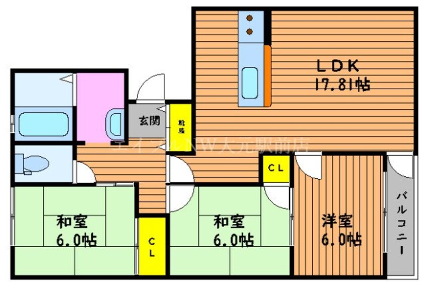 間取図 津島南サンコーポ