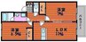 プルミエール 2LDKの間取り