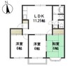 リトルベアー　A 3LDKの間取り