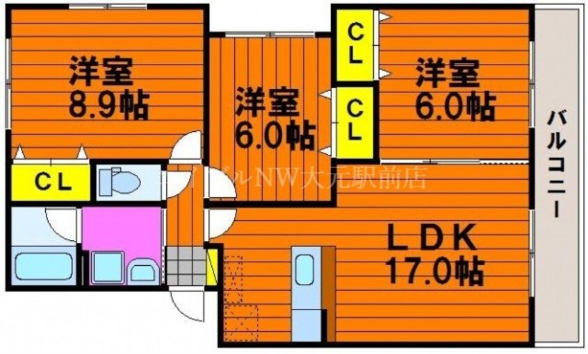 間取図 ソレイユ津島