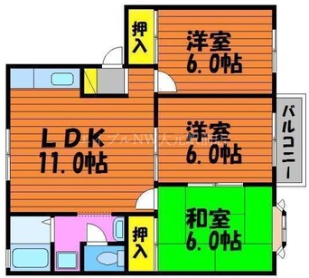 間取図 グリーンパーク西辛川Ｂ