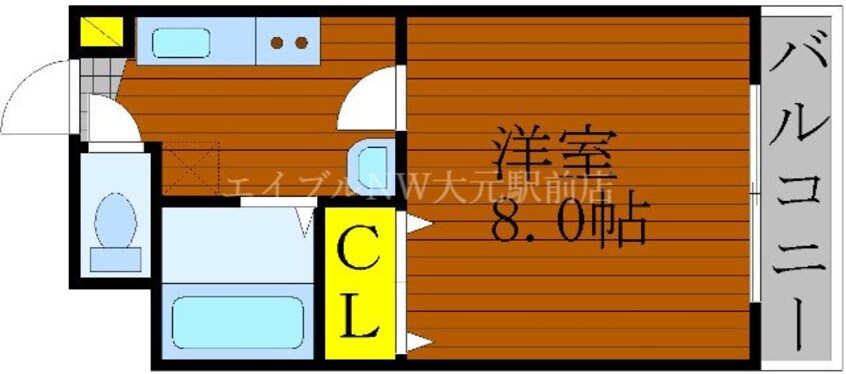 間取図 ベルメゾン山田Ⅰ号館