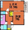 ARROWS　Casa　MONOPLUS　福富東　D棟 1LDKの間取り