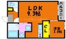 REGALEST HEARTS 1LDKの間取り
