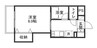 かわい富町マンション 1Kの間取り