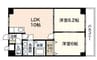 サニーヒルズ大福 2LDKの間取り