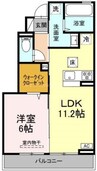 アルカンシェル 1LDKの間取り