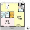 ホワイトローズ 1LDKの間取り