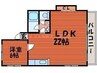 ファーレンハイトⅡ 1LDKの間取り