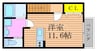 トスカ北方　A 1Rの間取り