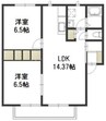 サンパティオ大福 2LDKの間取り